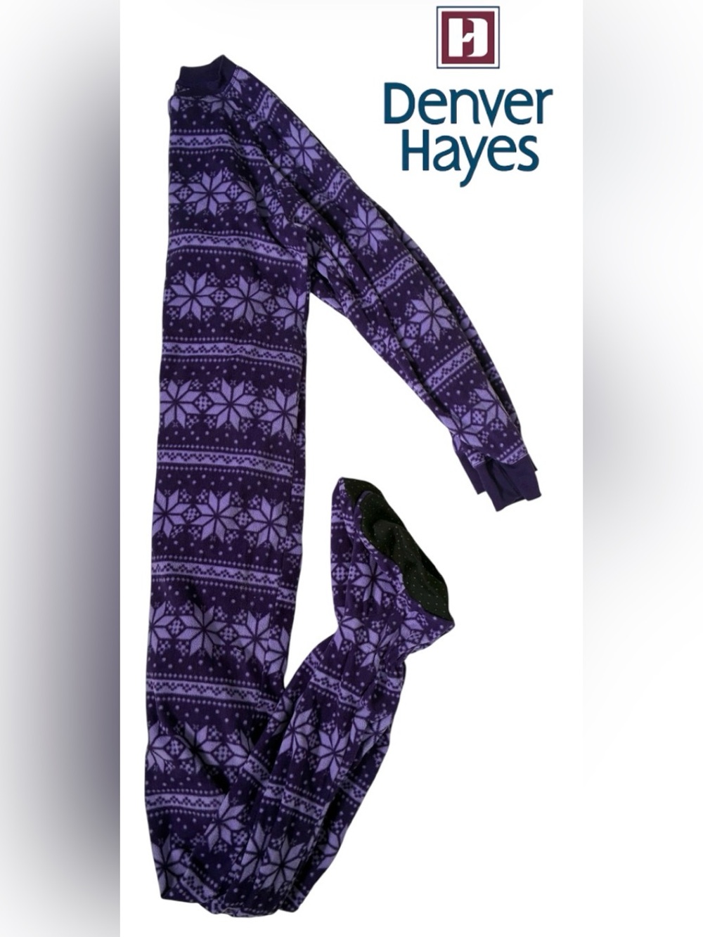 FLEECE ONESIE PYJAMAS ONE PIECE PJS FOOTED SNOWFLAKES